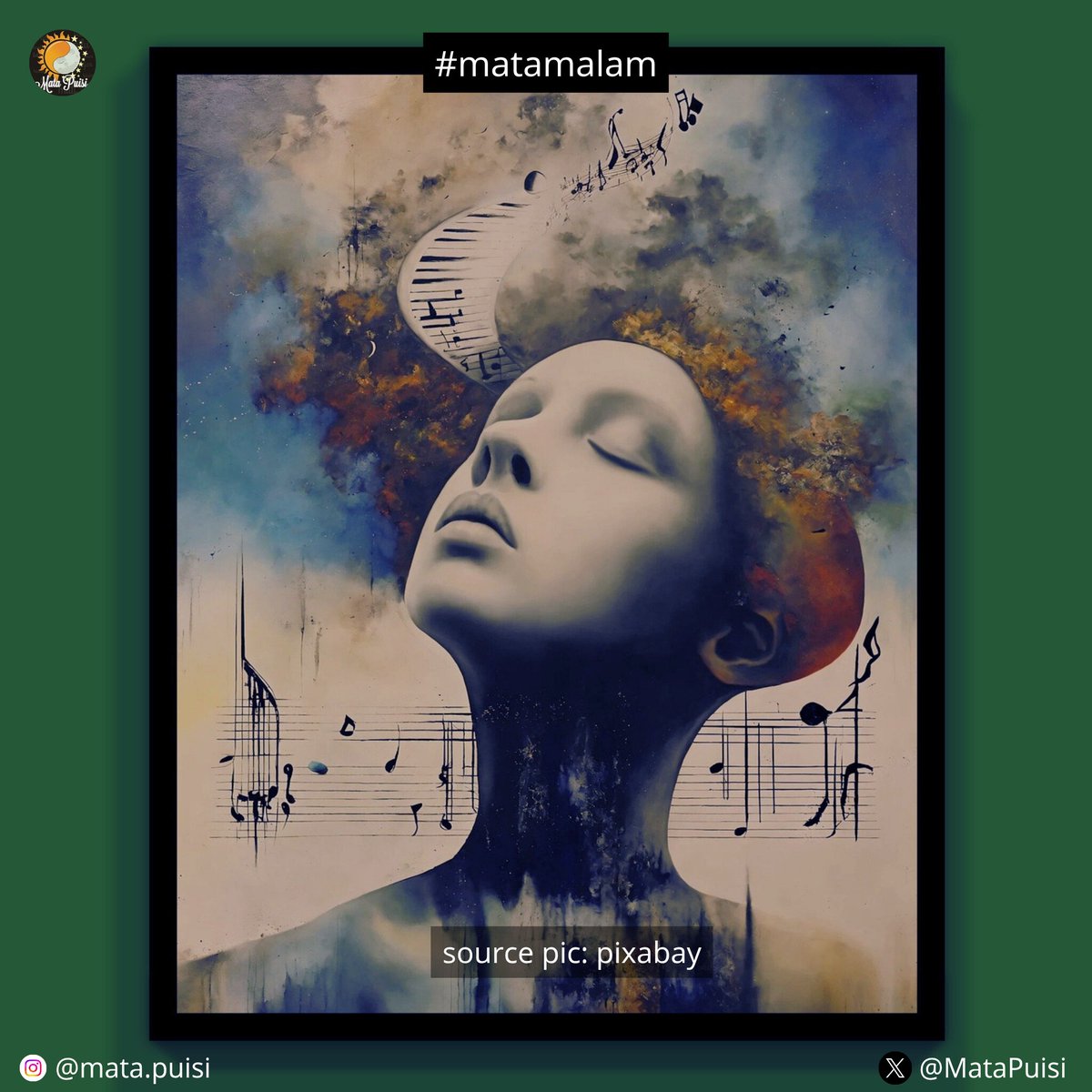 Sabtu pertama di tahun 2026, #matamalam kembali hadir. Puisikan gambar di bawah ini, puisi pilihan akan kami buatkan ilustrasi. Admin tunggu sampai besok malam ya. Yuk semangat! Selamat berpuisi.