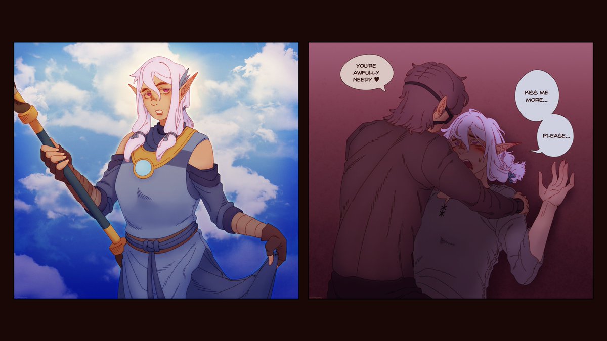 asinasura's tweet image. prideful vs pathetic [ #wynncraft ] 

back on my ocxcanon wynncraft yuri ^_^