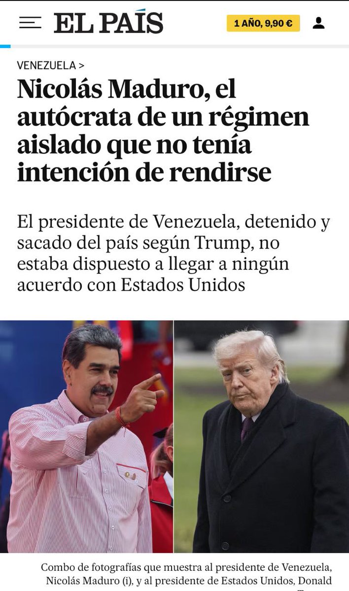 J_Sanchez_Serna's tweet photo. Nicolás Maduro no tenía intención de rendirse… y entregar la soberanía y todo su petróleo a daddy Trump.
Cuando se trata de golpes de Estado en América Latina, El País siempre da más asco que la derecha mediática. https://t.co/pxt3s6NUwf