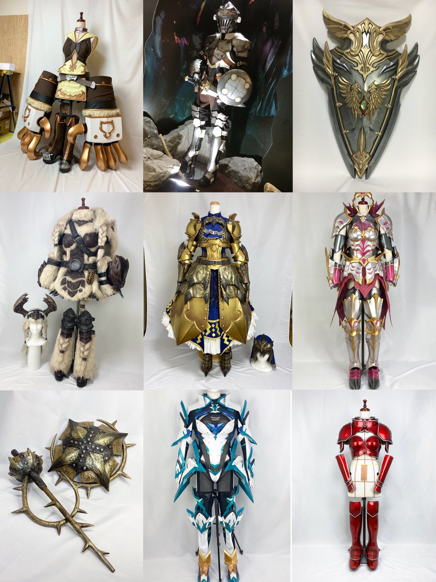 n_h_molding's tweet image. ＼＼造形作ります／／

法人企業様・スタイリスト・フィッター様・衣装関係の同業者様のみですが、制作のご依頼は随時承っております。
PRイベント用のコスプレ衣装や舞台で使用する武器・鎧などはもちろん、ベルトバックルなどの小さいパーツでも大歓迎です。…