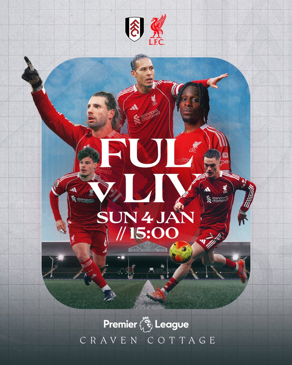 Fulham v Liverpool matchday graphic (LFC X)