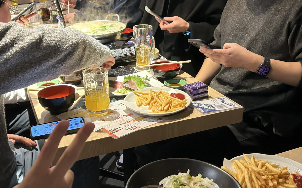 忘年会兼新年会

高校時代のメンツとご飯です