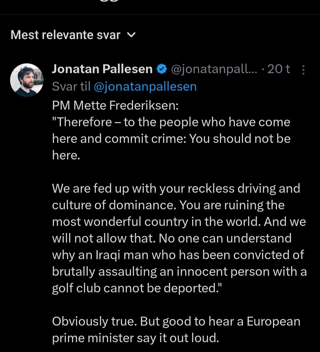 Friske toner fra Danmarks statsminister Mette Frederiksen;