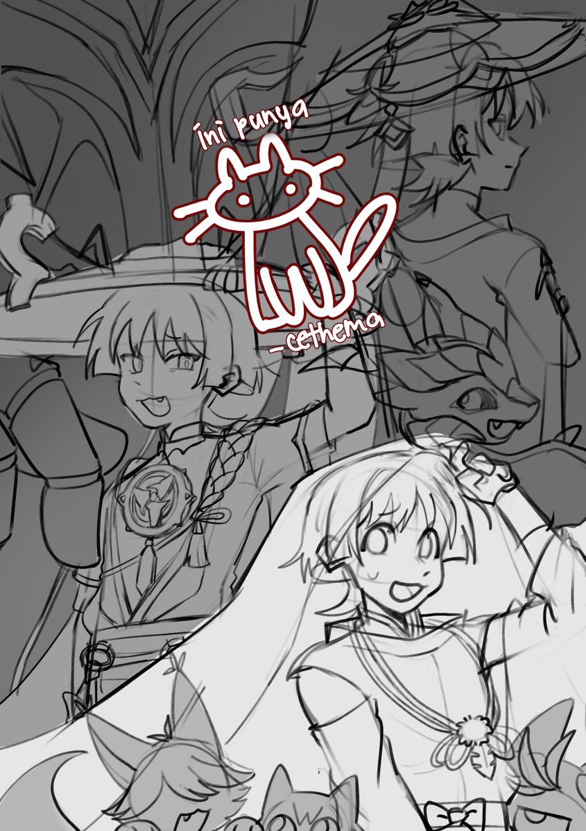 _cethema's tweet image. I might not be able to finish this on time ;;;;;
but uh yeah, birthday art yayy
#scaramouche