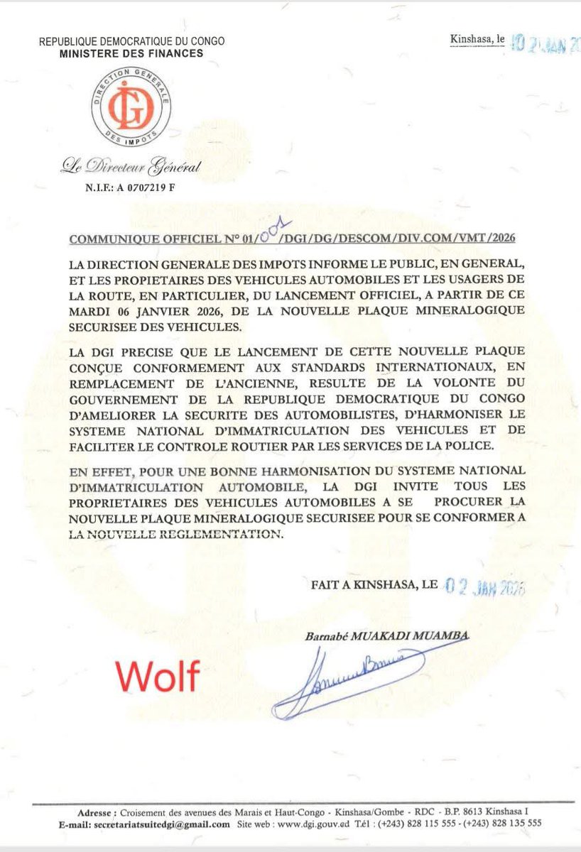 Ce communiqué constitue une provocation. On ne peut pas accepter chose pareille. Nous devons nous y opposer en tant que citoyen.
Changement de passeport, permis de conduire, maintenant plaque  d'immatriculation.  
C'est une prédation pure et simple.
On est dans quel pays où le