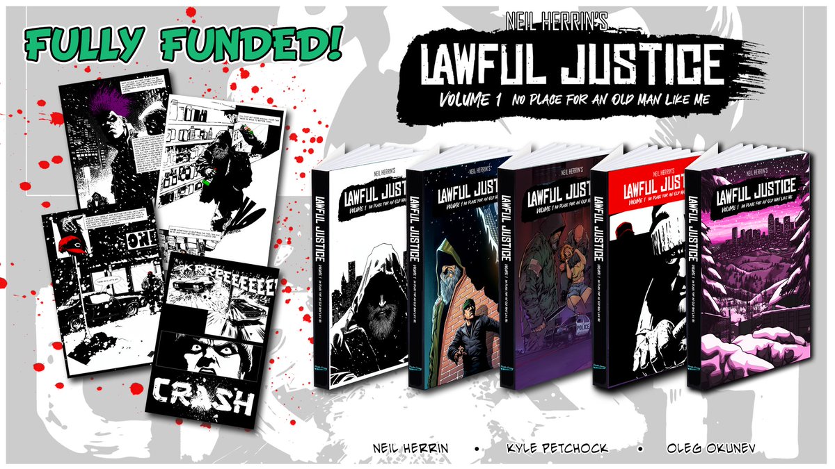 Lawful Justice 1 is FULLY FUNDED and ready to ship. We still have a few spots to get YOU drawn in the book.

We also have a tier that allows you to take out a full page ad to advertise your small business, podcast, YT channel, book, Twitch channel, etc. to thousands of readers