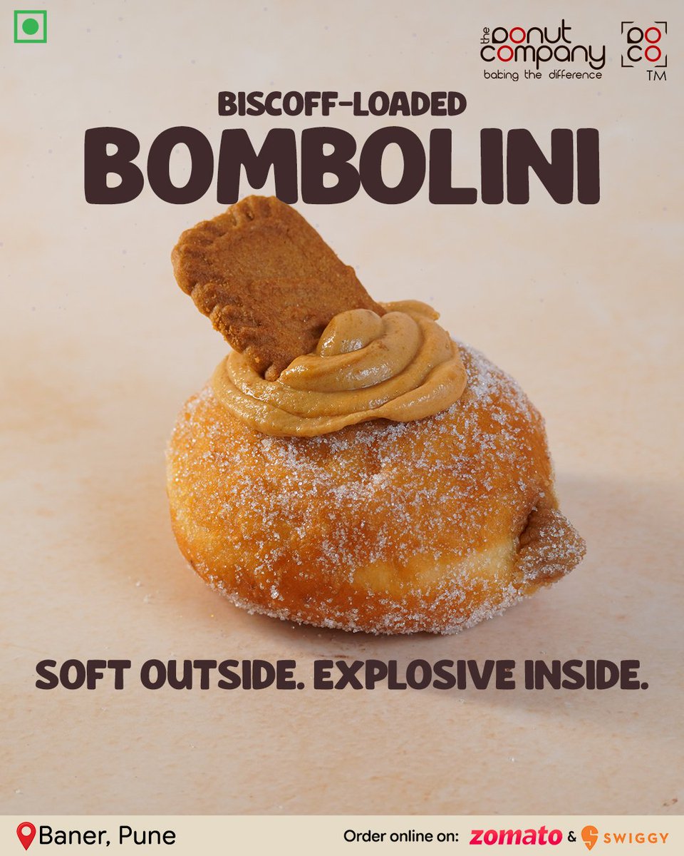 tdcdonuts's tweet image. Our Biscoff-Loaded Bombolini is everything your craving asked for!

📍 Visit us at The Donut Company, Baner
🛵 Or order now on Swiggy &amp;amp; Zomato
📞 Order now: 8383854043

#tdcdonuts #bombolini #biscoffbombolini #dessertspot #banereats

( biscoff bombolini, tdcdonuts)