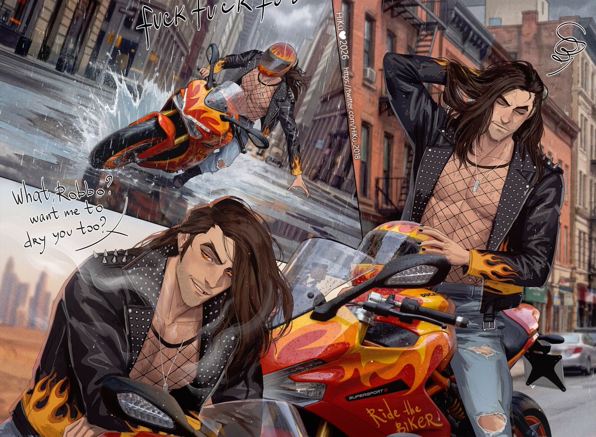 HiKu_2018's tweet photo. Got inspired by song: Ruby Darkrose - Ride The Biker

#dispatch #flambert #flambae #robertrobertson https://t.co/MjtGN3TXwu
