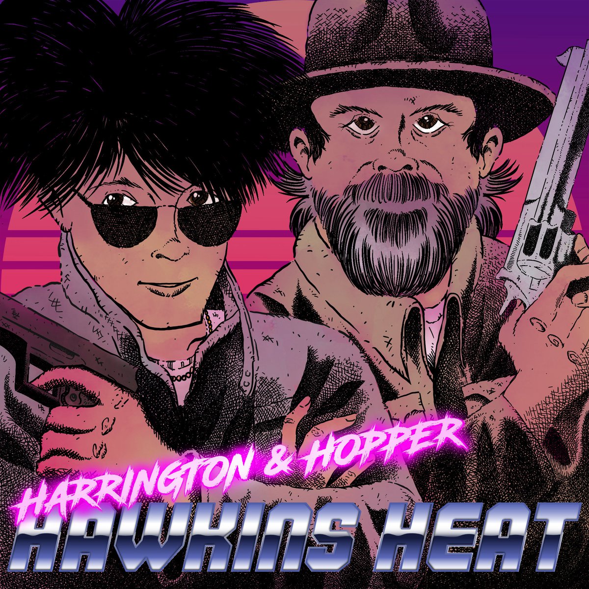 LDDLMikeD's tweet image. Somewhere on another world, in another time, the follow-up series to Stranger Things won’t be Tales Of 85, but instead, maybe it’ll a classic 80’s buddy cop show Hawkins Heat! #strangersthings #steveharrington #jimhopper
