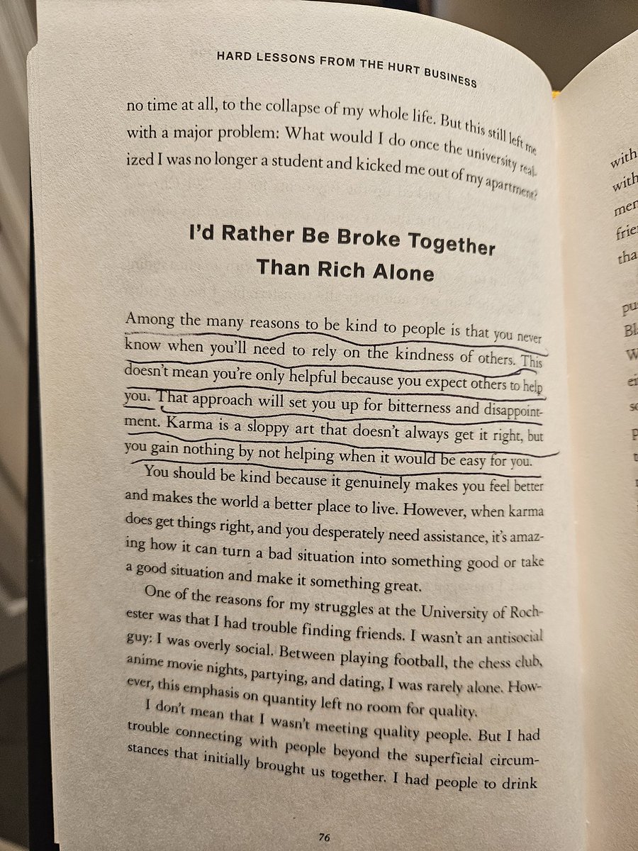 "Among the many reasons to be kind to people is that you never know when you’ll need to rely on the kindness of others.

This doesn’t mean you’re only helpful because you expect others to help you. That approach will set you up for bitterness and disappointment.

Karma is a