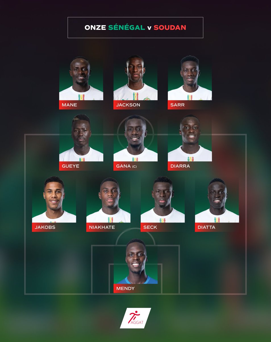 taggatsn's tweet image. #Officiel | Voici la composition des #Lions face au Soudan

#TotalEnergiesAFCON2025 #SENSDN