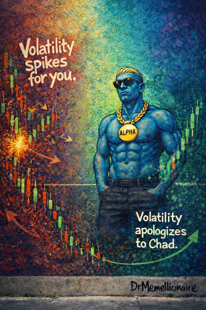 DrMemellionaire's tweet photo. Volatility spikes for you.
Volatility apologizes to Chad.
#DrMemellionaire #ChadGPTDrop
#VolatilityApologizes #Crypto https://t.co/WZb3rkDsCf