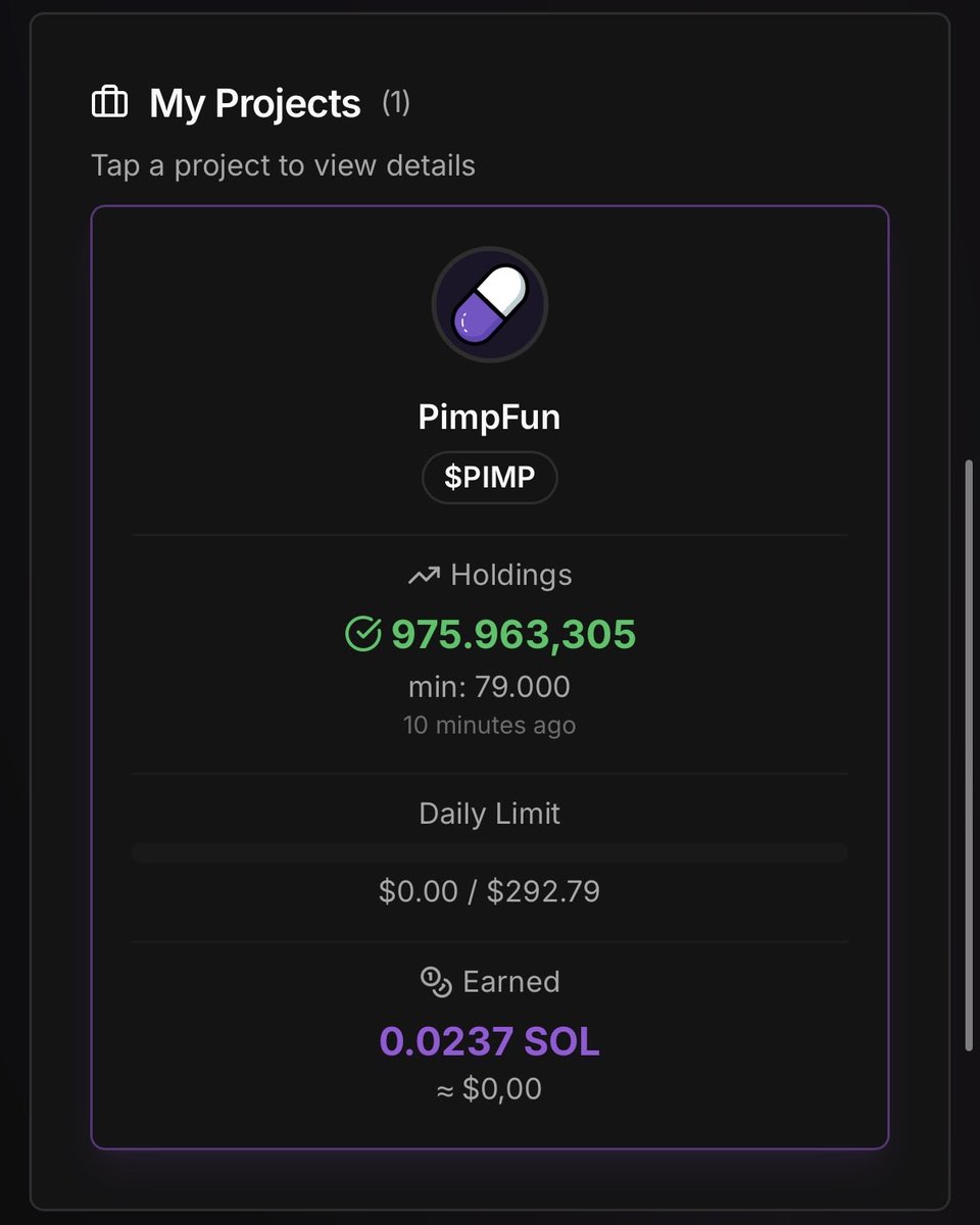 PimpFunApp's tweet image. We’re currently refining the reward system (the ‘bagwork flywheel’) to make it more sustainable and beneficial for everyone in the long term.

In the near future, we’ll introduce a daily earning limit based on how many $PIMP tokens you hold. 
This change will help ensure that a…