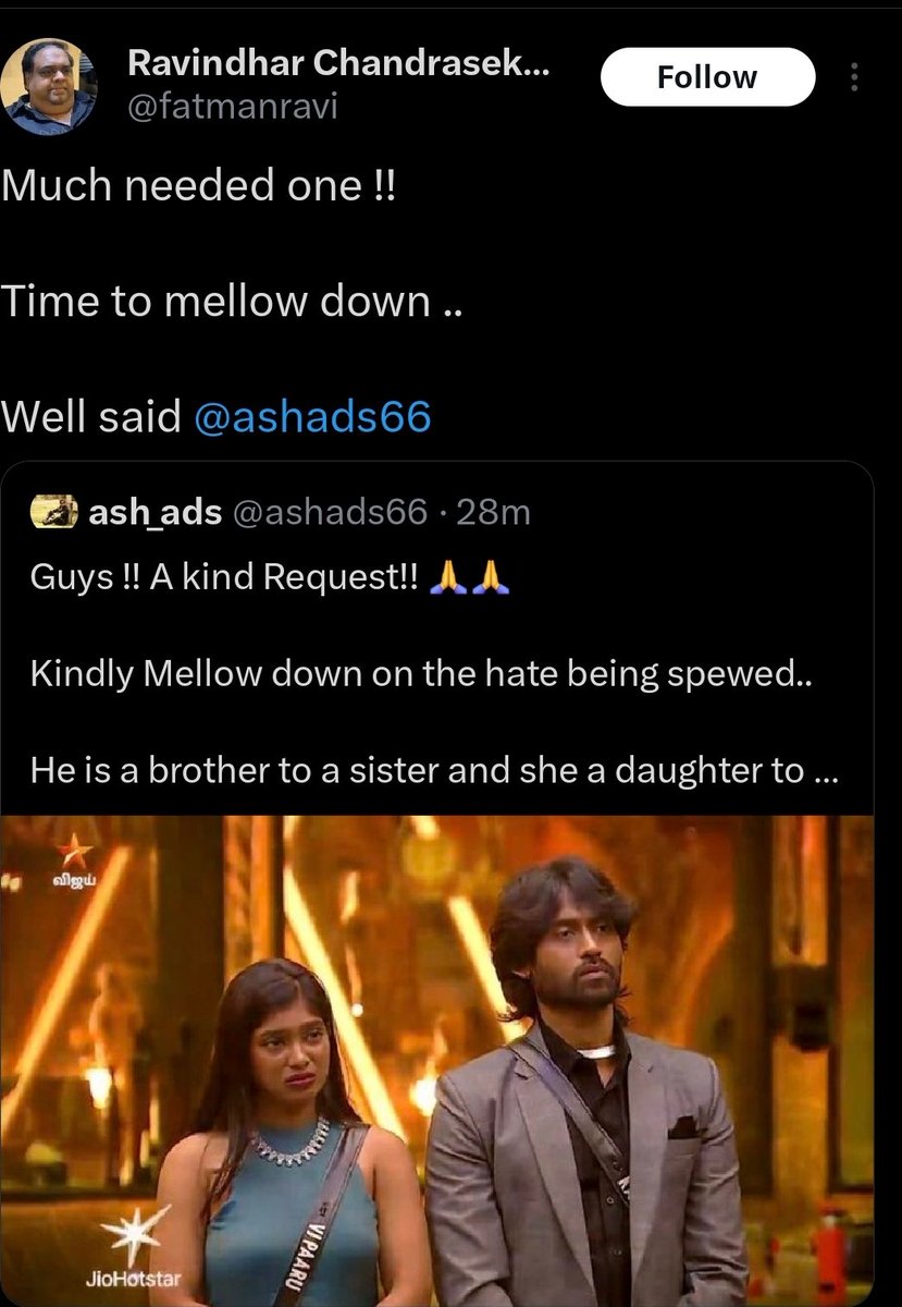 RazzmatazzJoe's tweet photo. Illa Enaku Puriyala ?
When #Viyana , #FJ , #Prajin ,#Kani Pogumbodhu Irukumbodhu Ippdi Pesala Tweet Varala !!
En Avangaluku Kudumba Illa ?
Appo Enga Pochi indha Karisanam ?
#FraudFatman Expose Aiytey Irukiya Paa๐๐๐
Oh #PaymentProblem Varum Ma !!
Episode Varathuku Munnadiyey Negativity Venam #VJPaaru Ku Family iruku Nu Drama Vera ๐๐
#BiggBoss9Tamil
#BiggBossTamilSeason9
#BiggBossSeason9Tamil
#BiggBossSeasonTamil9
