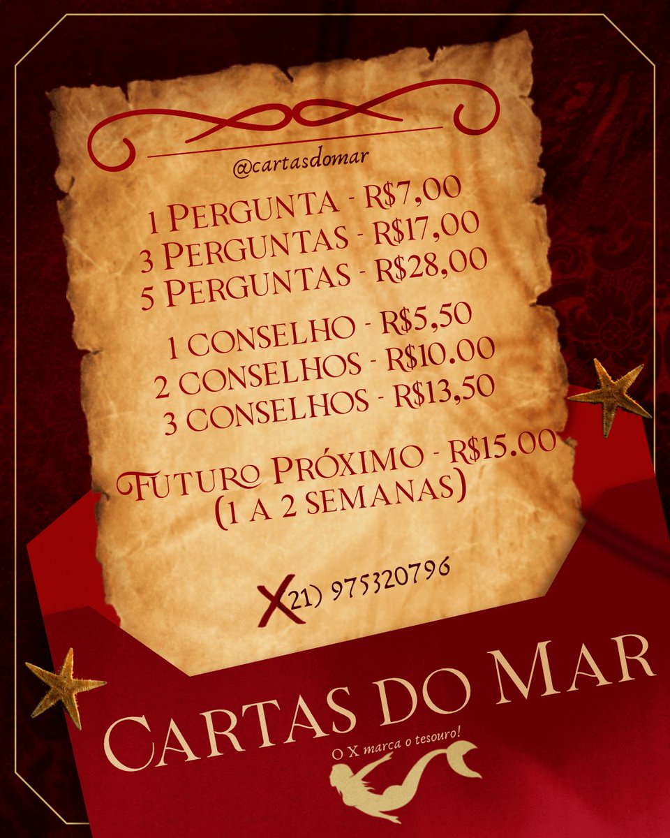 ♥️ Cartomancia | Mesa aberta 

🧜‍♀️ Atendimento Imediato!
🔱 Agendamentos Wpp/Dm
✨️ Mãos de cigana 

❤️‍🔥 wa.me/qr/4JC5PQ6FW6O…
#: cartomante, tarologa, taro, tarot online, tiragens, baralho cigano, signos, previsões, magia