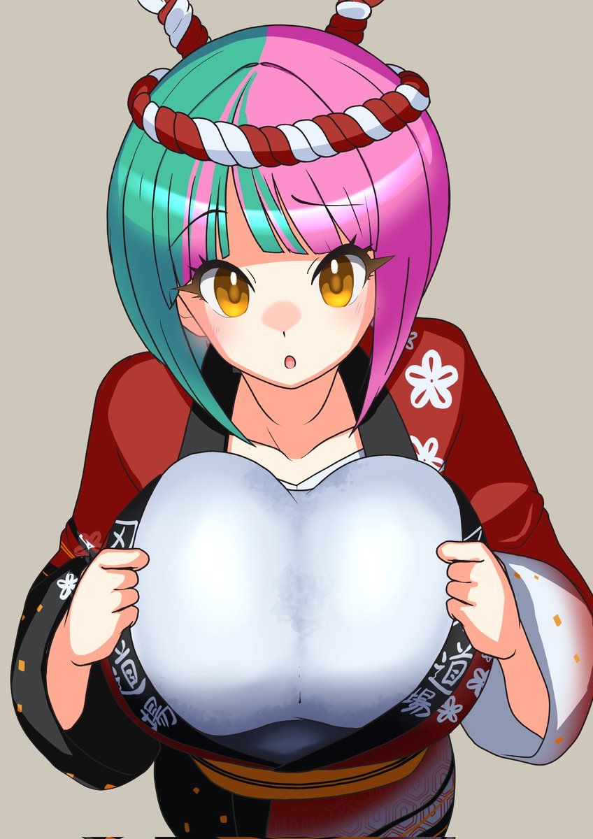 餅つきをして汗をかいちゃったところ、コーチの視線に気付いてサービスしてくれたへリーさんです。
此方もつかねば… 無作法というもの… 