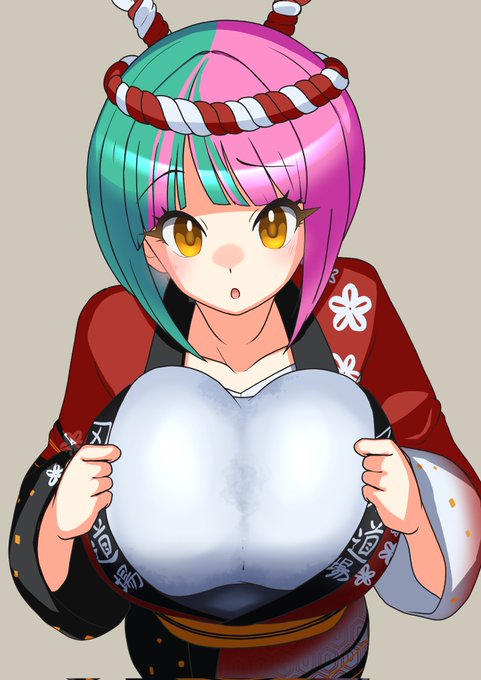 餅つきをして汗をかいちゃったところ、コーチの視線に気付いてサービスしてくれたへリーさんです。
此方もつかねば… 無作法というもの… 