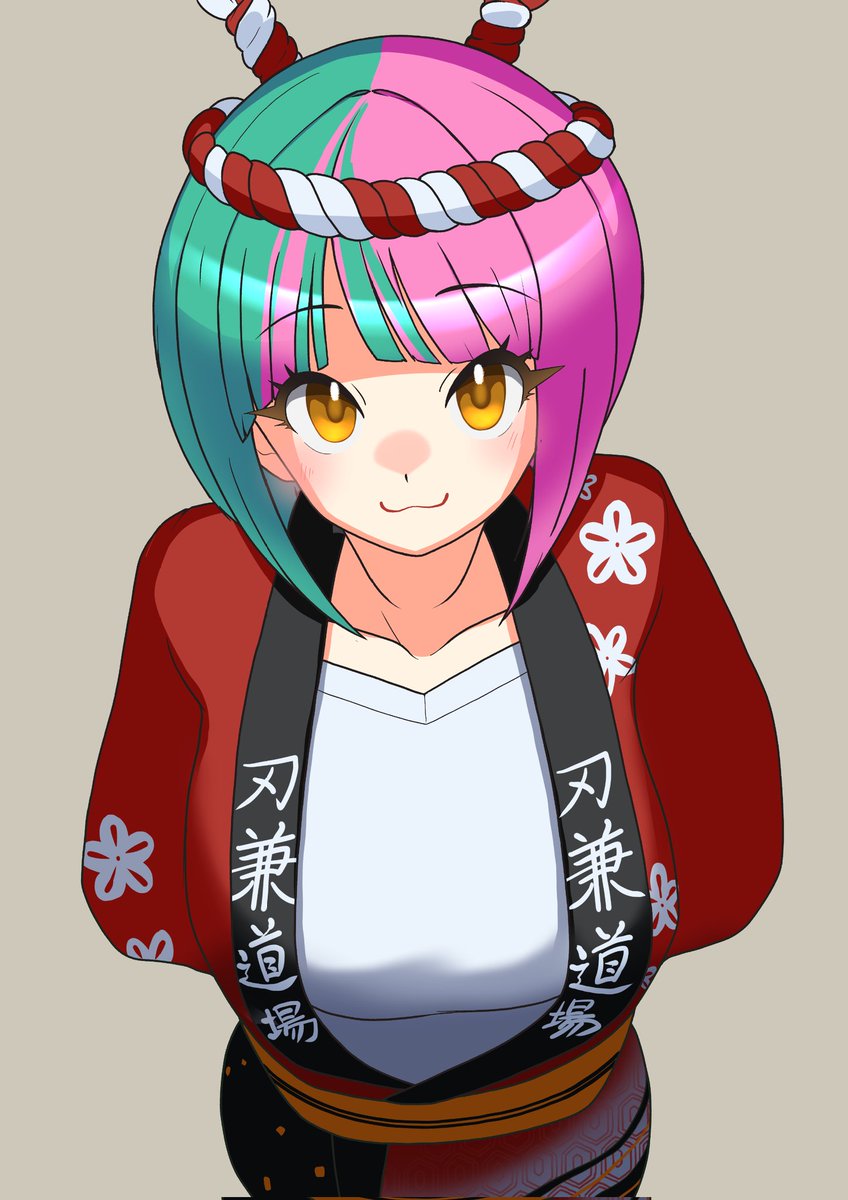 餅つきをして汗をかいちゃったところ、コーチの視線に気付いてサービスしてくれたへリーさんです。
此方もつかねば… 無作法というもの… 