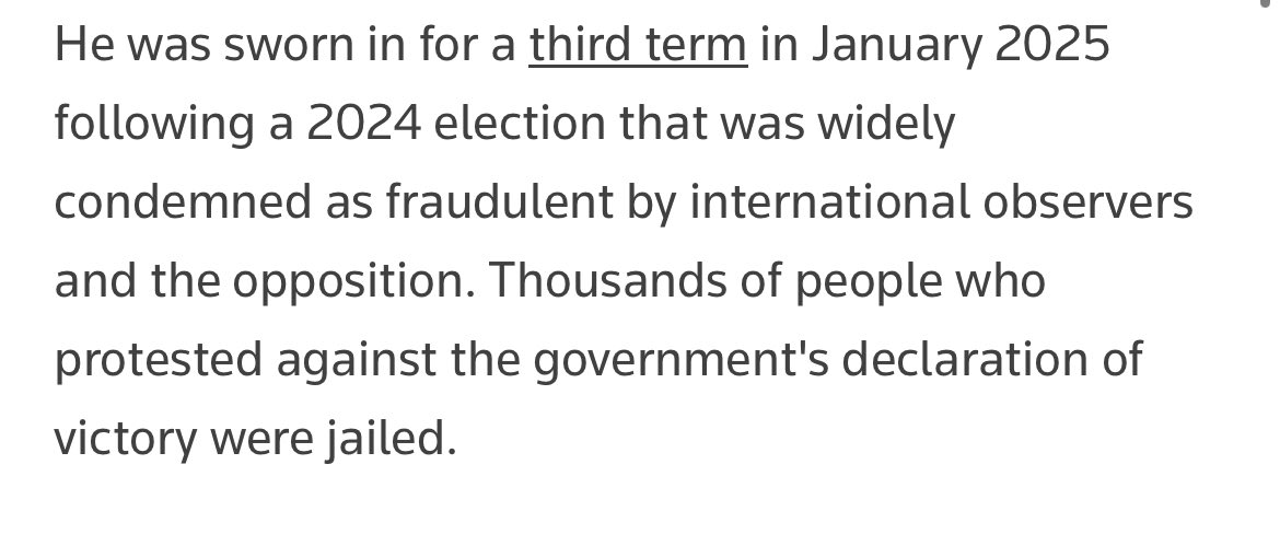 Coming up on the 5th anniversary of 1/6, Trump's attempt to stay in power after losing an election, the Trump administration has removed a president who stayed in power after losing an election.