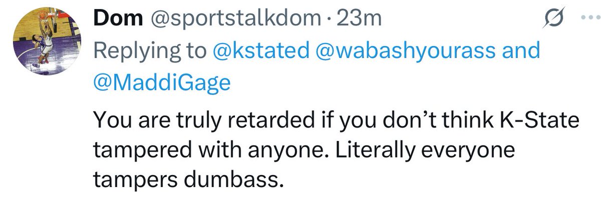 kstated's tweet image. Weird. He deleted this and blocked me. Wants to use mean words until I reposted it.