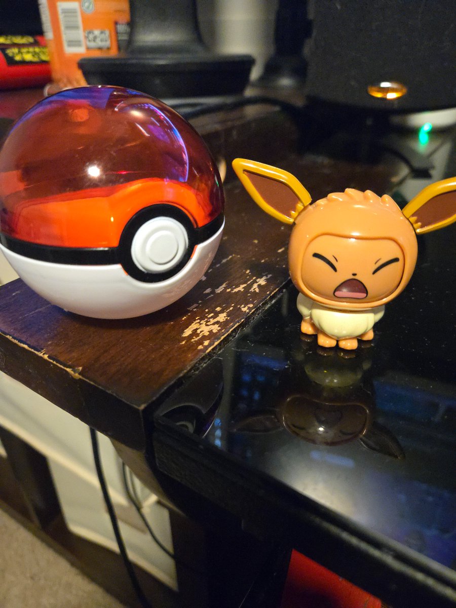 My cousin Monica got me this eevee for Christmas! It changes faces and it's the frickin cutest!!