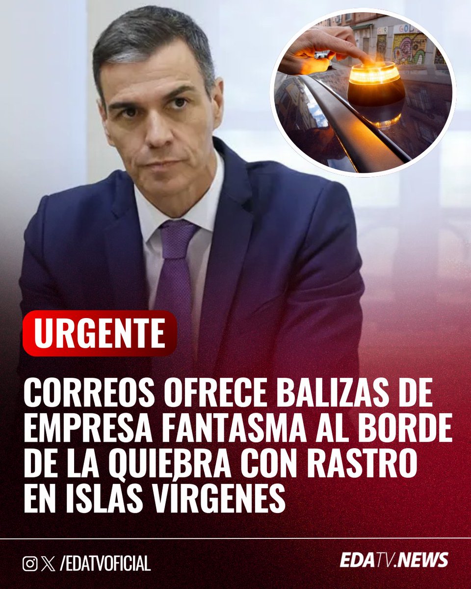 edatvoficial's tweet photo. ‼️🇪🇸 | Correos ofrece a sus clientes balizas de una empresa fantasma al borde de la quiebra, con rastro en Islas Vírgenes. https://t.co/iAu2yOd1p7