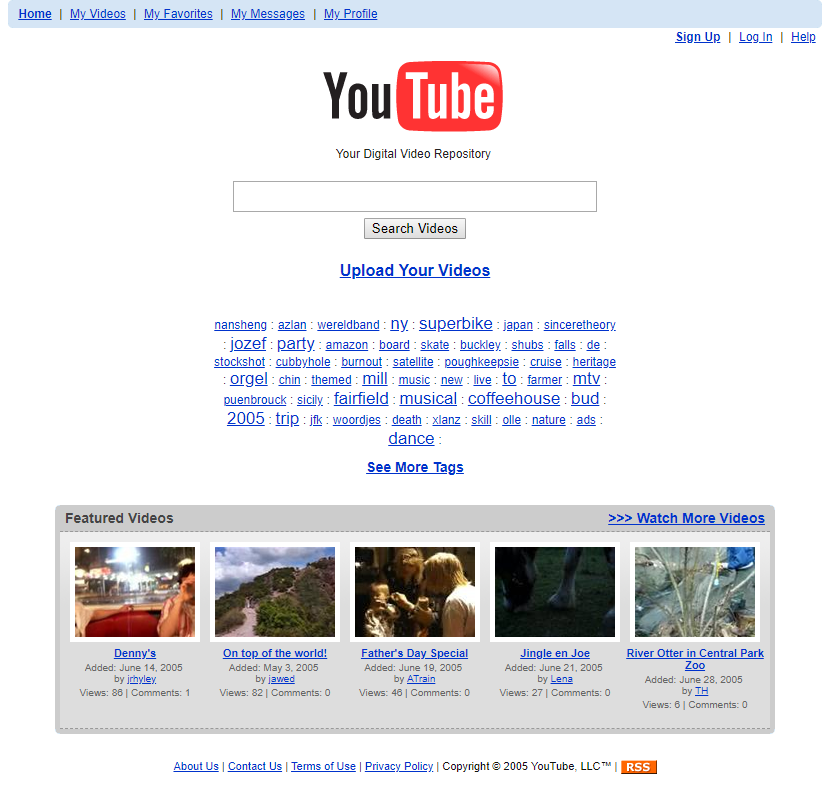 WebDesignMuseum's tweet image. Happy 21st Birthday YouTube! 
 
On February 15, 2005, three former PayPal employees, Chad Hurley, Steve Chen and Jawed Karim, launched the YouTube website for publishing and sharing video files.  

#InternetHistory
