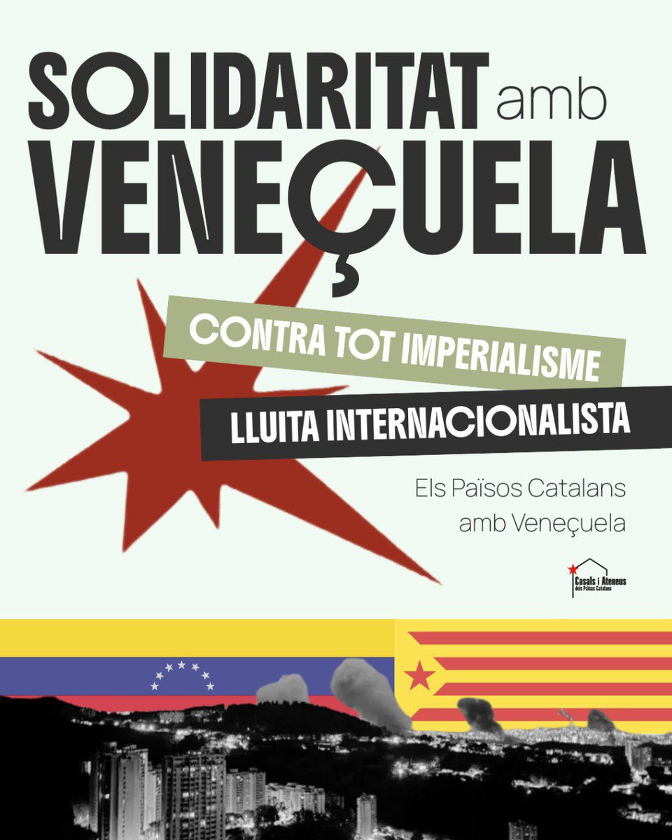 SOLIDARITAT amb VENEÇUELA | Per la sobirania dels pobles, la pau i l’autodeterminació. Contra tot imperialisme, lluita internacionalista ✊

Els Països Catalans amb Veneçuela!