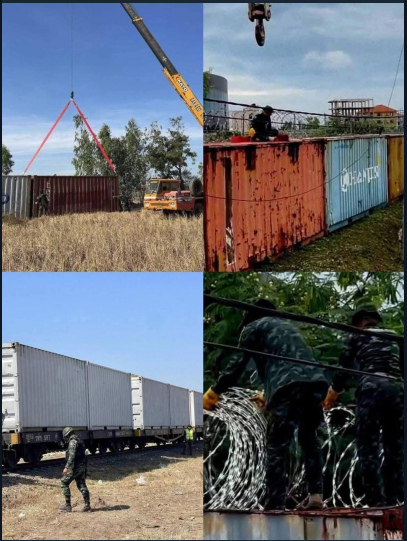 panhaneath157's tweet photo. In this world, no containers or barbed wire can become an international border wall! 
#Thailand #ThailandInvadedCambodia https://t.co/IjF8jbAGTB