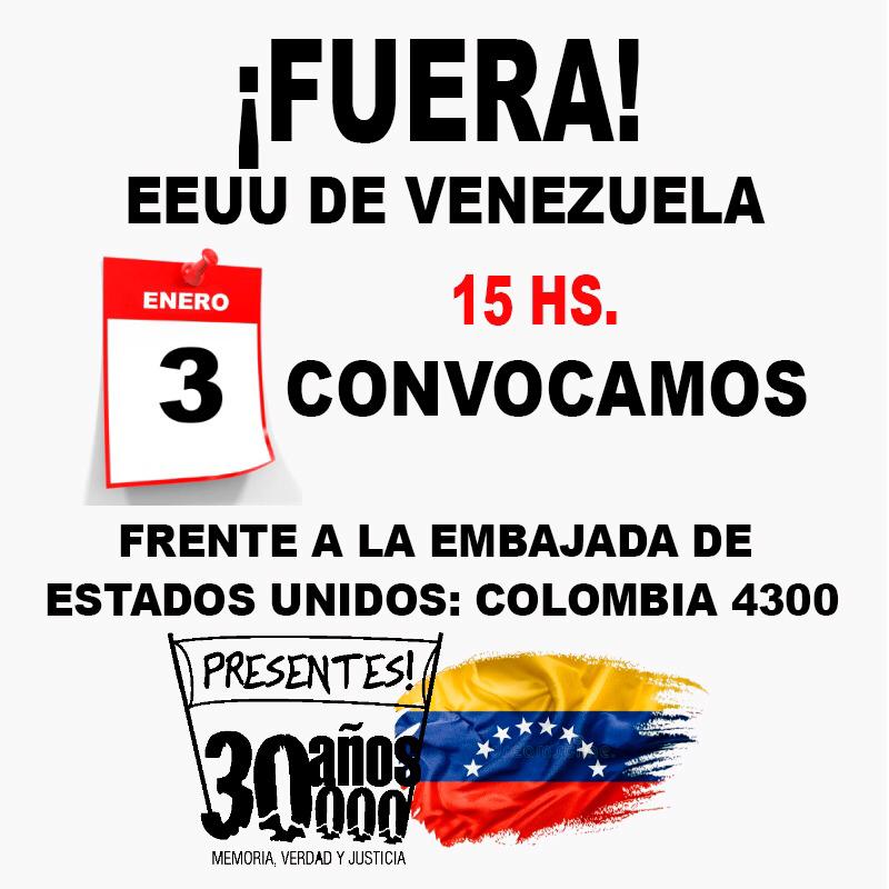 ceprodh's tweet photo. Todo el repudio a la agresión imperialista en Venezuela.
Fuera yanquis de América Latina
Nos movilizamos junto al Encuentro Memoria, Verdad y Justicia ! https://t.co/Qtz3Nxy3oq