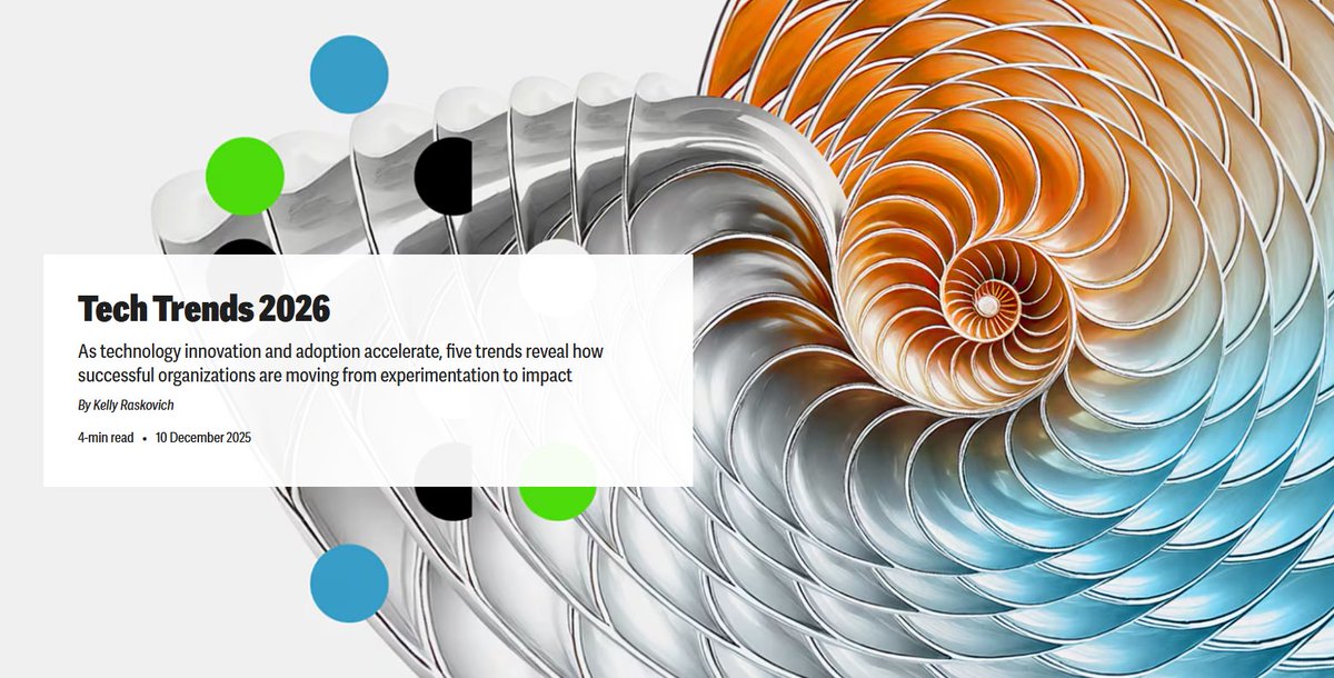 IA, IA, y más IA, el reporte Tech Trends 2026 de Deloitte.

deloitte.com/content/dam/in…

#DeloitteTechTrends #IA2026 #InteligenciaArtificial #LiderazgoTecnologico #PhysicalAI #FutureOfWork