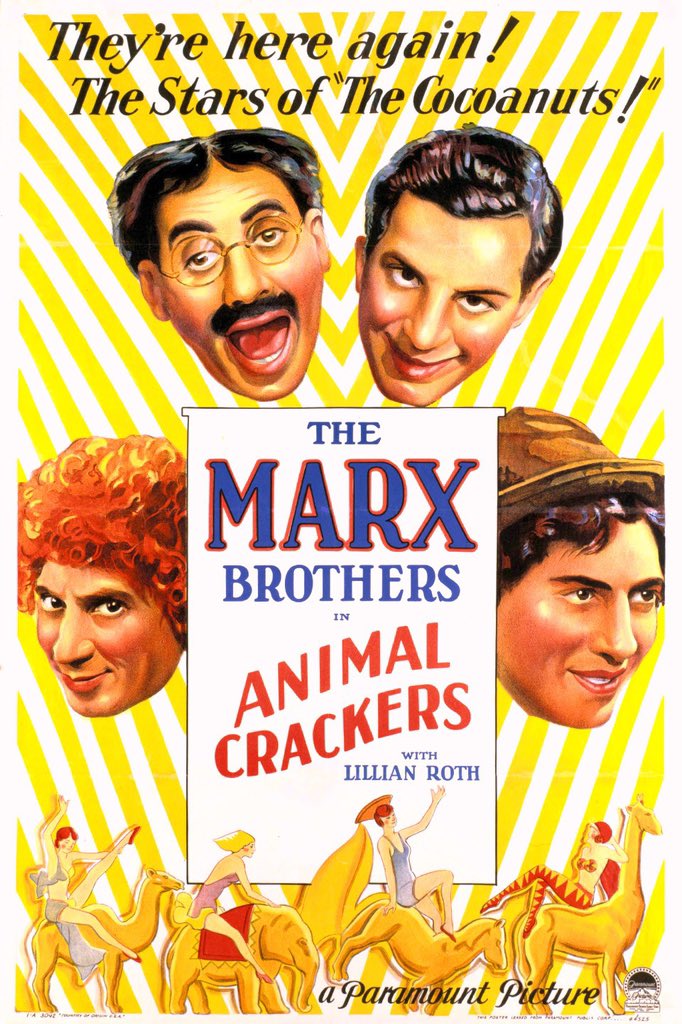 FilmPublic's tweet photo. “Animal Crackers” (1930) https://t.co/wvP7M7xYyE