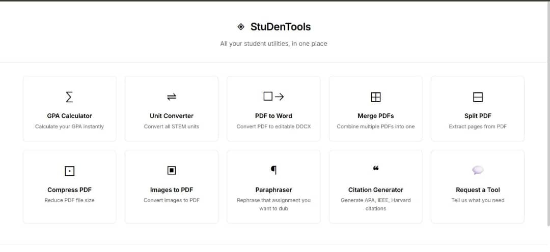 blvkcmvn's tweet photo. So yeah, I got tired of jumping between multiple sites for basic tools we use everyday

So I built a simple student toolbox. Fast, no sign-up, no Ai slop, no ads and completely free.👌
Check it out https://t.co/0OU6cqgp7y 🫴 https://t.co/x2QUwkioie