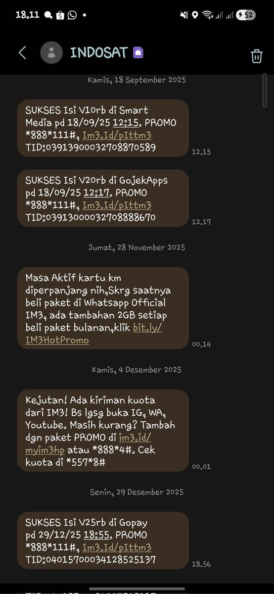 faisaladitiaa's tweet photo. @indosatim3 @CareIM3 saya isi pulsa tanggal 29 desember, kenapa sisa 5 rb hari ini, padahal saya tidak ada transaksi apapun https://t.co/MNwh9t4oQ7
