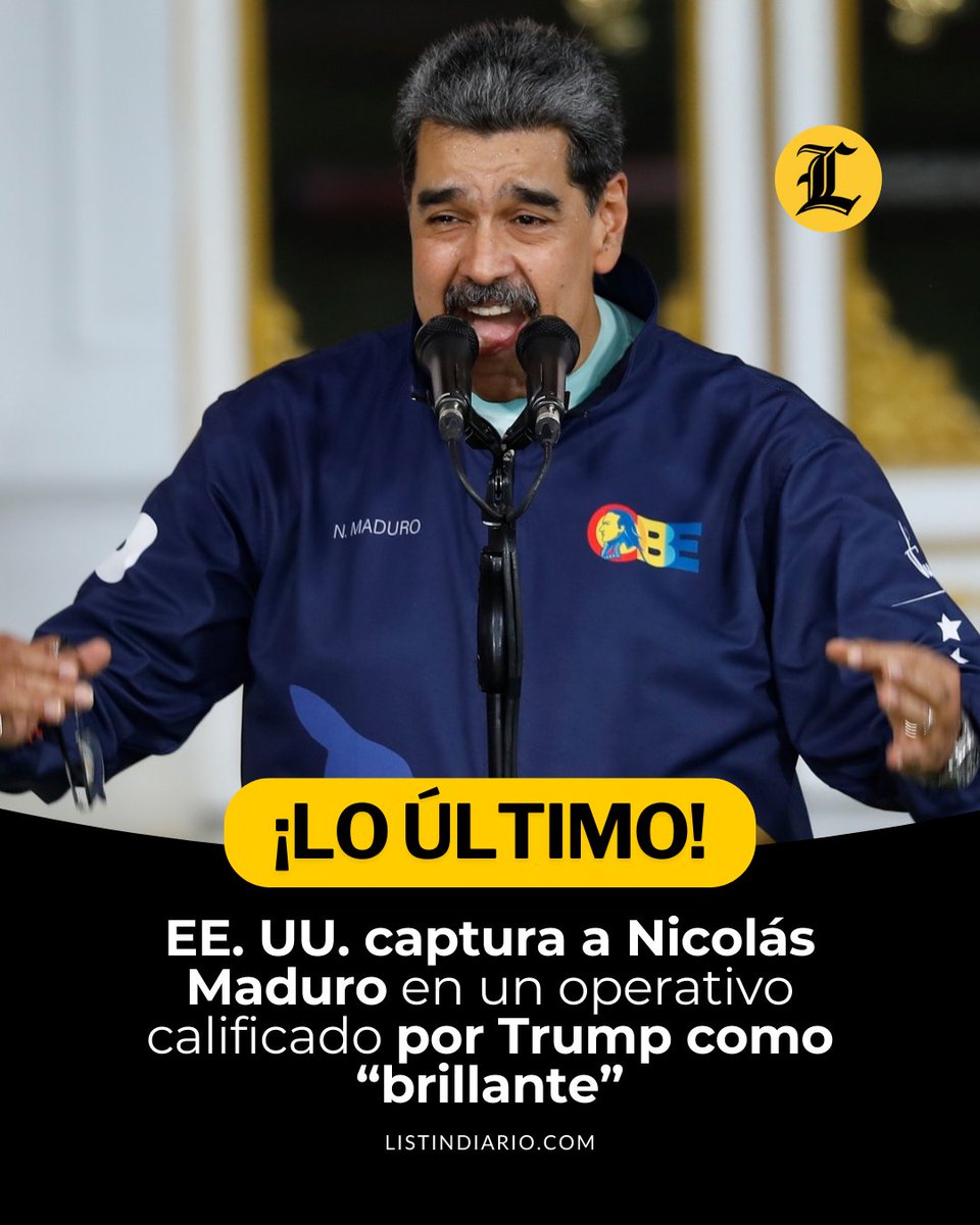ListinDiario's tweet photo. #LoÚltimoLD |En una breve entrevista telefónica con el periódico The New York Times esta madrugada, Trump calificó la operación como “brillante”.

#ListínDiario https://t.co/VLEGFGLNKS