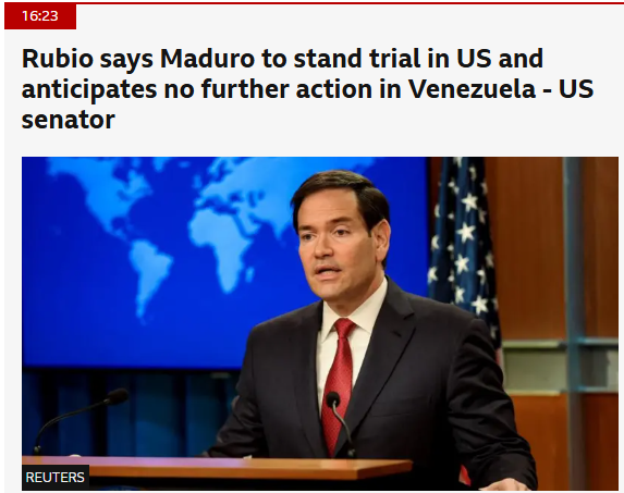 HuneySankhayan's tweet photo. US Secretary of State Marco Rubio expects no further action against Venezuela following the capture of Nicolás Maduro, according to Republican Senator Mike Lee. https://t.co/G8zXGJmvBO