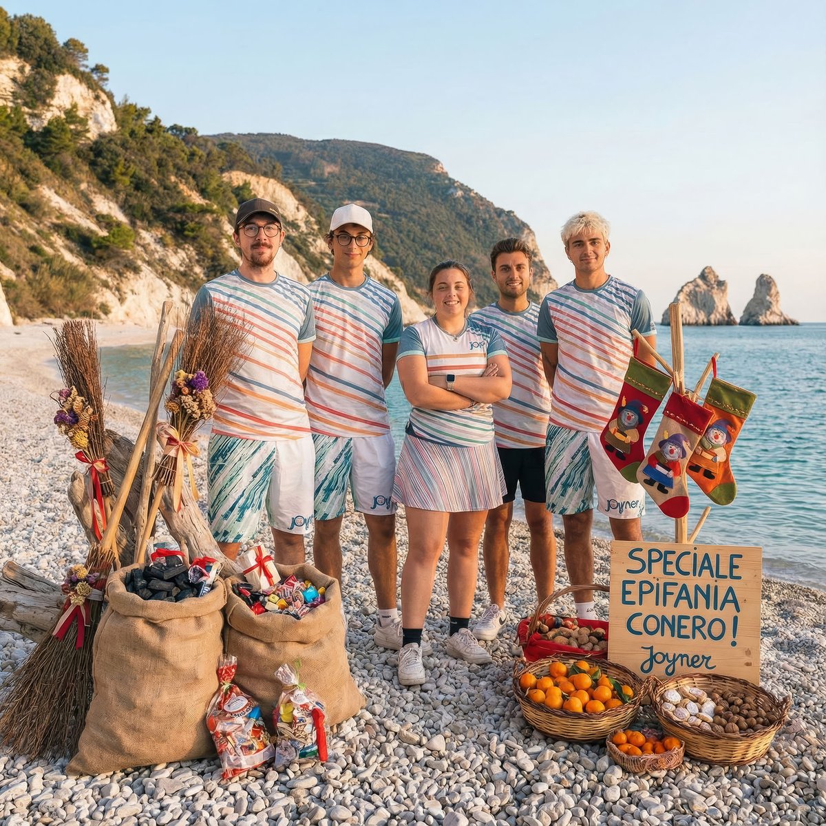 🎄✨ La magia dell'Epifania al De Angelis Resort! ✨🎄
Il nostro team Joyner ha preparato una sorpresa speciale per chiudere le festività in bellezza sulla splendida spiaggia del Conero! 🏖️
Calze della Befana, dolci tradizionali, mandarini profumati e... sì, anche un po' di