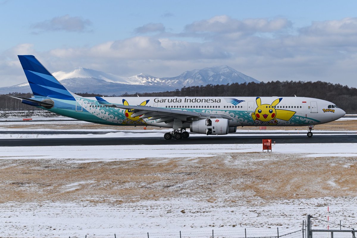 Garuda Indonesia Airbys A330-343 初飛来？ガルーダのポケモン塗装