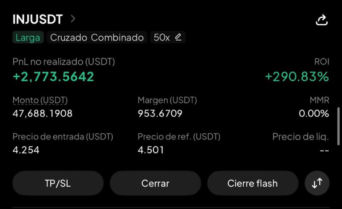 Also the $INJ long 🍏