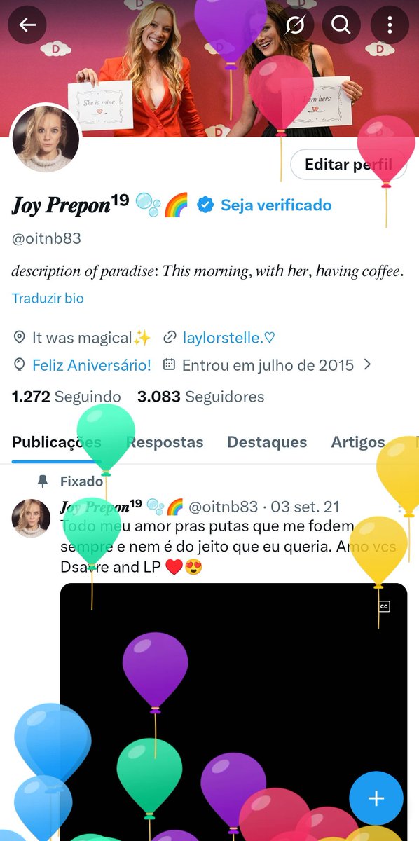 oitnb83's tweet image. Olha os balõezinhos, feliz aniversário pra mim, mais uma primavera completa. 🥳🎈🎂🎁🎉