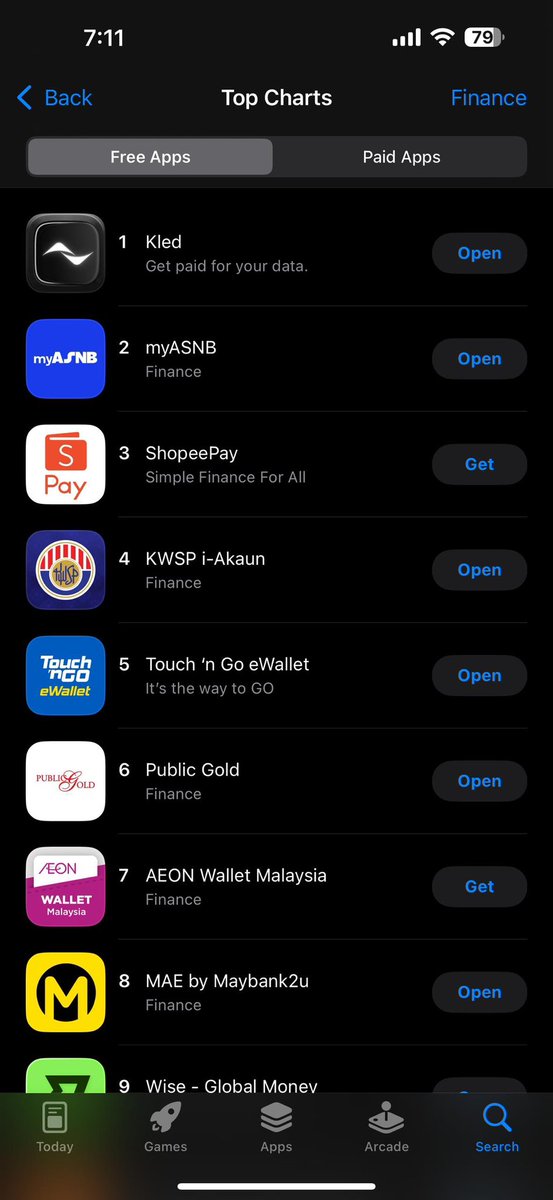 elie_dev_'s tweet image. KLED IS #1 IN MALAYSIA. 🇲🇾🏆

We just took the top spot on the App Store in Malaysia, overtaking major financial institutions.

But that’s just the beginning. The global momentum right now is absolutely insane.

🇺🇸 USA just saw a massive vertical spike in new sign-ups. 📈
🇵🇭 The…