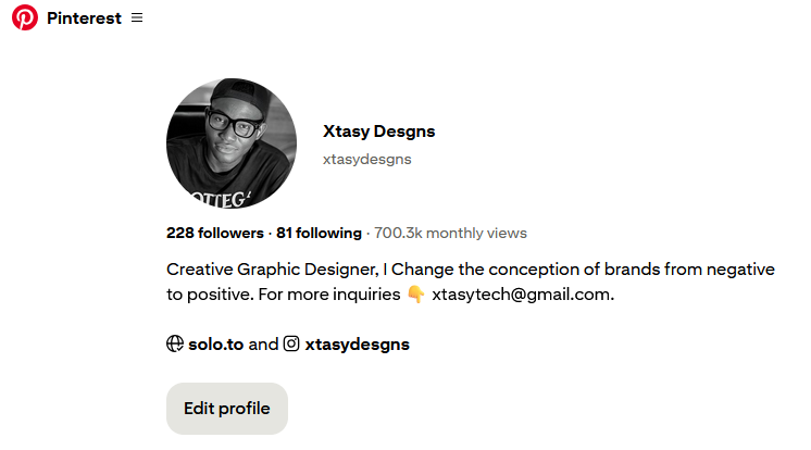 XtasyDesgns's tweet photo. I decided to keep records — and I’m glad I did.
Two years ago, I opened my Pinterest account as a creative graphic designer, sharing my work and trusting the process. Recently, I checked my analytics:
📷 2025-12-23 — 511K+ monthly views
📷 2025-12-30 — 700K+ monthly views https://t.co/15pGhr51qQ