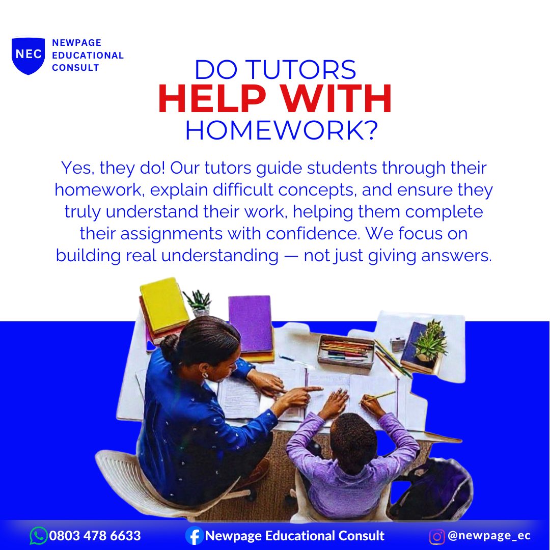heed1's tweet image. Struggling with assignments? 
Our tutors break it down, build understanding, and boost confidence. We guide, explain and inspire. Get a tutor today.