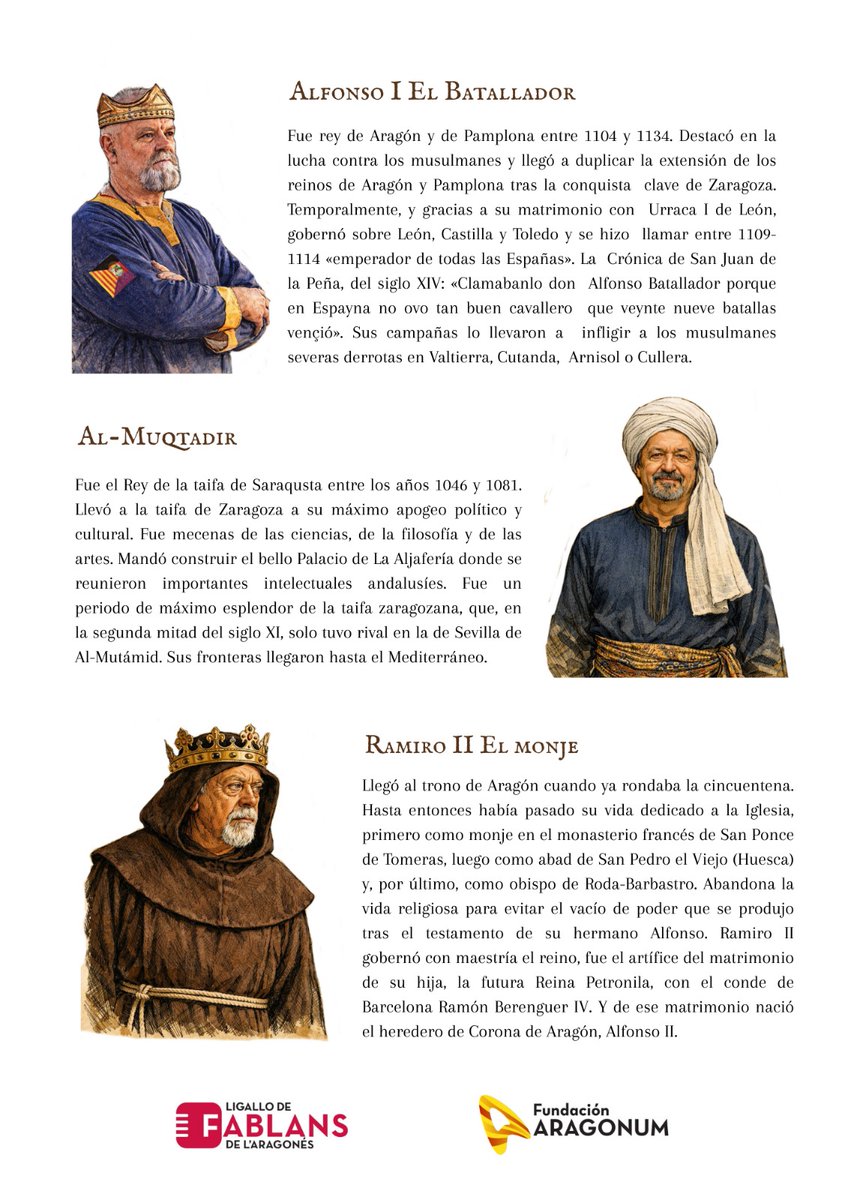 COMITIVA D'OS GRANS REIS D'ARAGÓN EN A TRONCA DE NADAL DE FABLANS-ARAGONUM
O día 4 de chinero, a las 17:30, mos ferán vesita a la Tronca de Nadal tres famosos reis... d'Aragón. Podez venir-ie toz y totas y fer-tos una foto con as suyas machestaz d'Aragón. Caracol d'Independencia