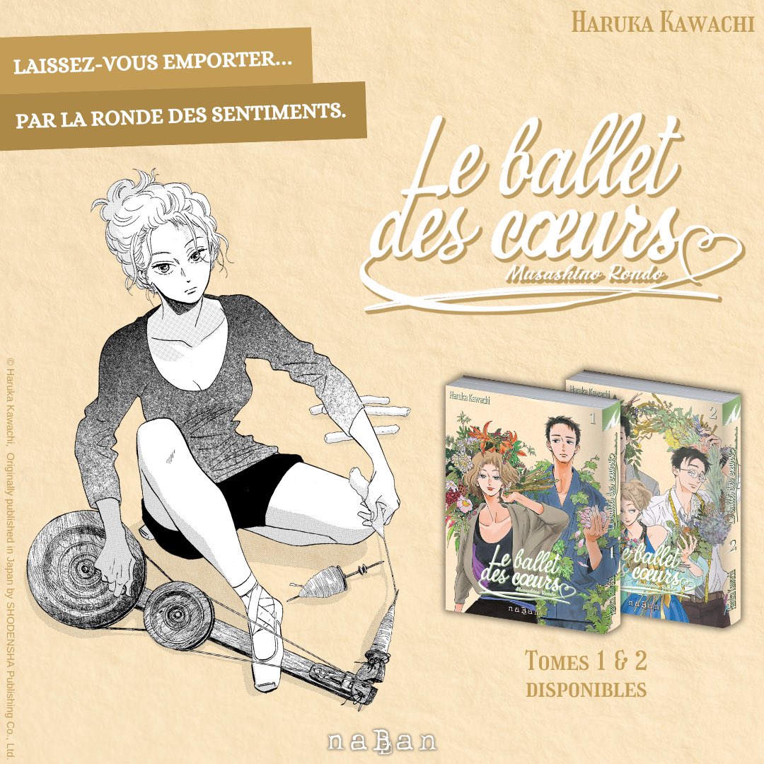 💞 Ce n’est pas une valse, pourtant les sentiments s’entremêlent et s’entraînent dans une ronde qui nous emporte aisément !

👉 “Le ballet des cœurs - Musashino Rondo”, manga signé Haruka Kawachi, déjà deux tomes disponibles en librairie et sur notre boutique en ligne.
