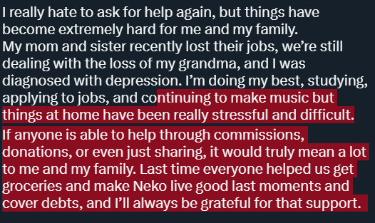 ko-fi.com/sombruh2/goal?…

I really didnt wanna make another one, but i ran out of options everytime i am in problems yall are my only solution to this Please take a moment to read this

Past year was Awful and i dont wanna start this 2026 with more awful things 🤍 we are close tho