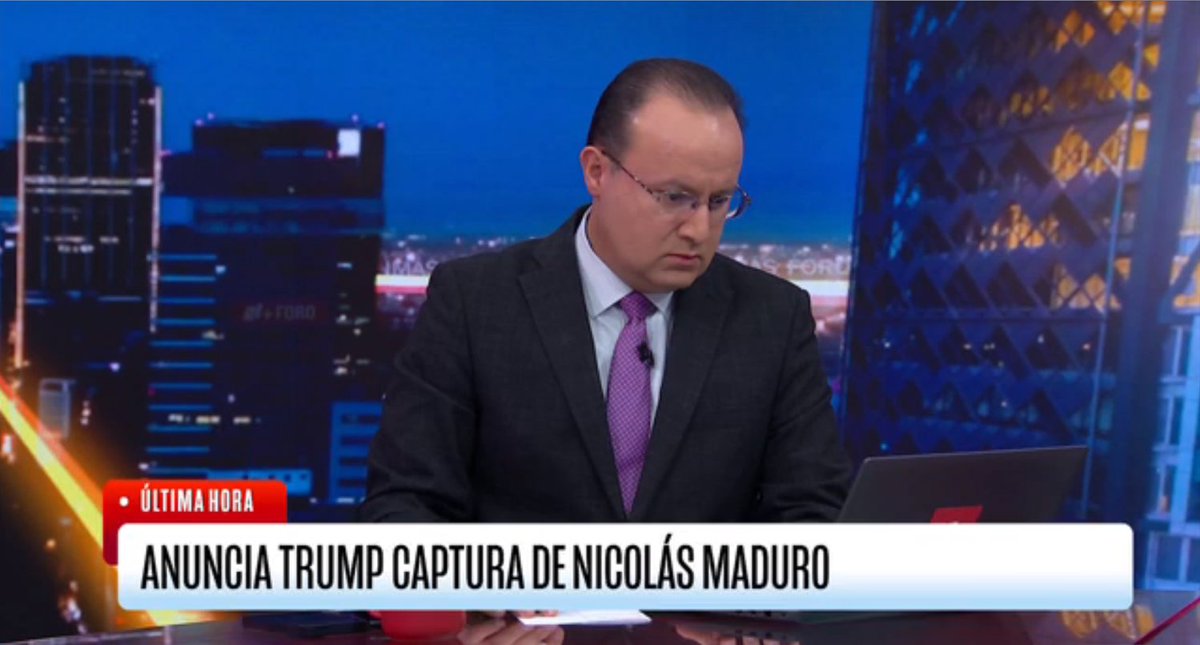 ERIKCAMACHOTV's tweet photo. ⚠️Cobertura especial! Ataca EEUU a Venezuela y captura al presidente @NicolasMaduro quien ha sido sacado del país. #NmasFORO @nmas @nmasforo https://t.co/RRYFjiN22L