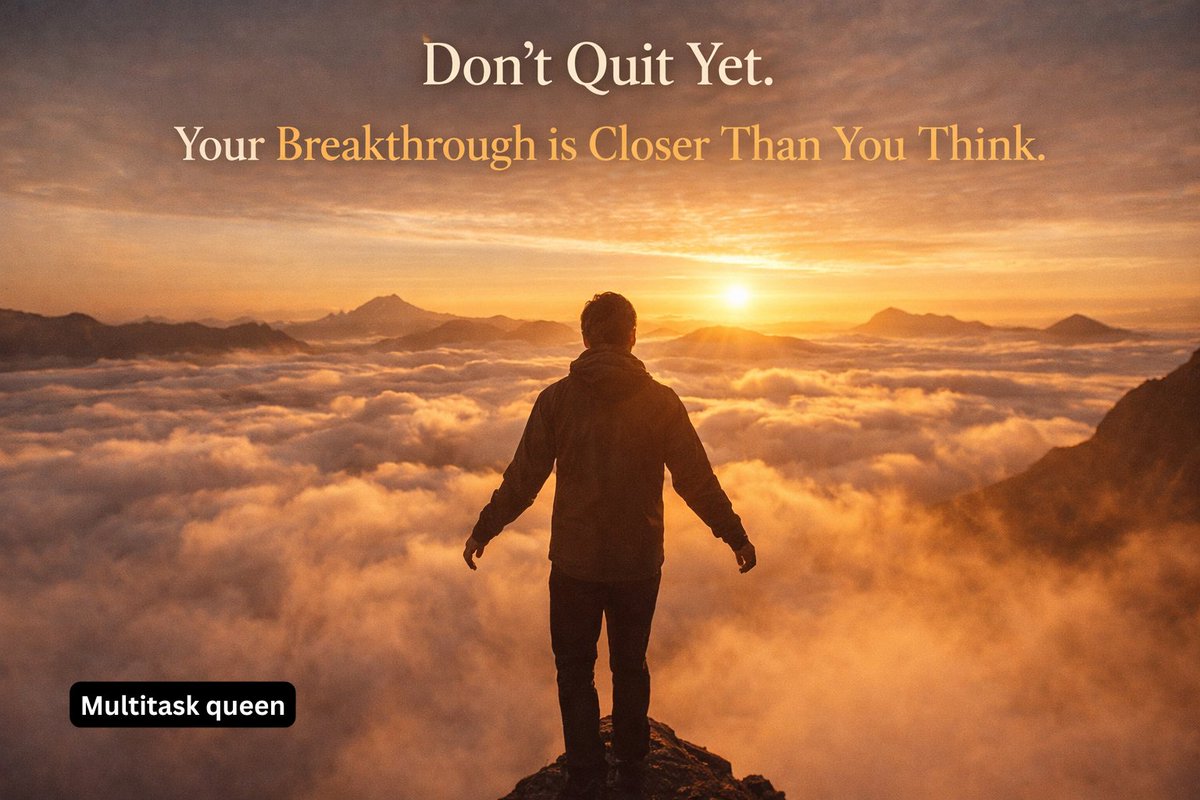 Multitask_Queen's tweet photo. Working hard but seeing no results? Relax. It's like bamboo. You water it for years with nothing to show, then it grows 90 feet in 6 weeks.
You aren't failing. You're growing roots. Keep going.
#Motivation #Mindset #MultitaskQueen https://t.co/UYouggi1uL