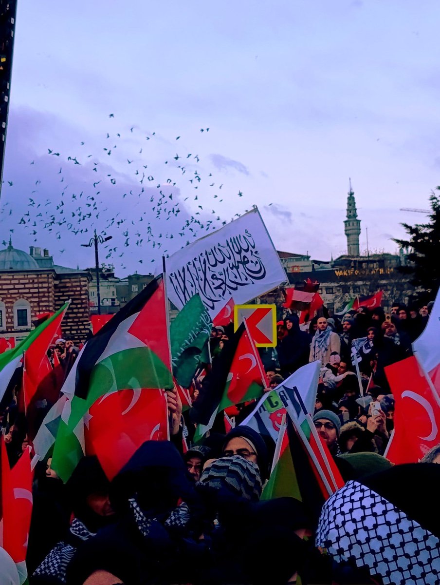 arifemremacitt's tweet photo. “Ne yaparsanız yapın soykırımı unutmayın. Çünkü unutulan soykırım tekrarlanır....” 
Bilge lider Aliya İzzet Begoviç'in bu sözünü şiar edinip 1 Ocak sabahını  Galata’da karşıladık. Dünyaya bir kez daha haykırmak gerekecekse; Özgür Filistin! 
🇵🇸🇵🇸🇵🇸 https://t.co/G48r8IgwlR