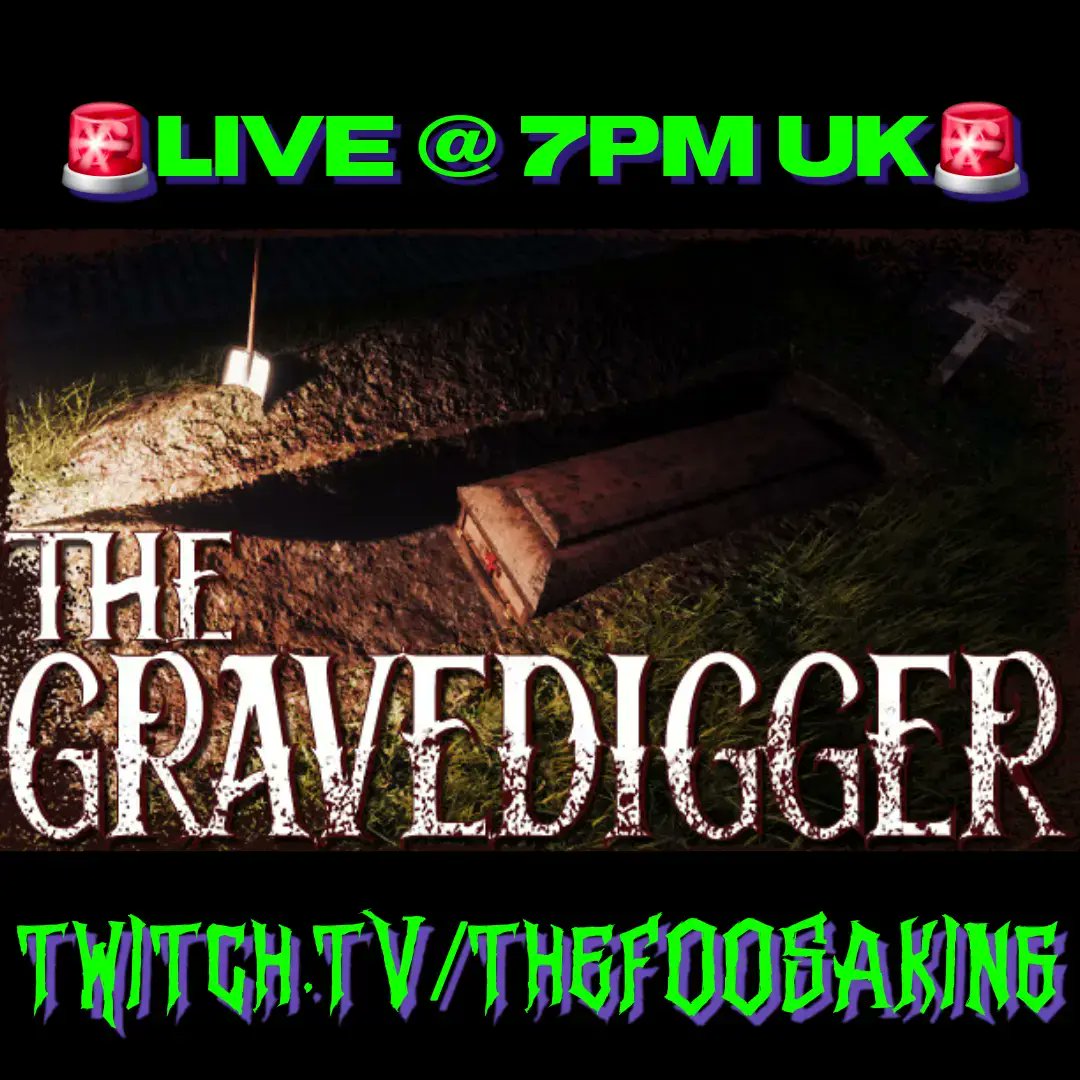 I have been looking forward to this one! Come and join me for some chilled scares 😱 at 7pm UK time today (Sat)
#twitchstreamer #indiegame #GraveDigger #TheFoosaKing